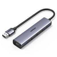 מפצל Ugreen 4-port USB-A w/ Adapter Support USB3